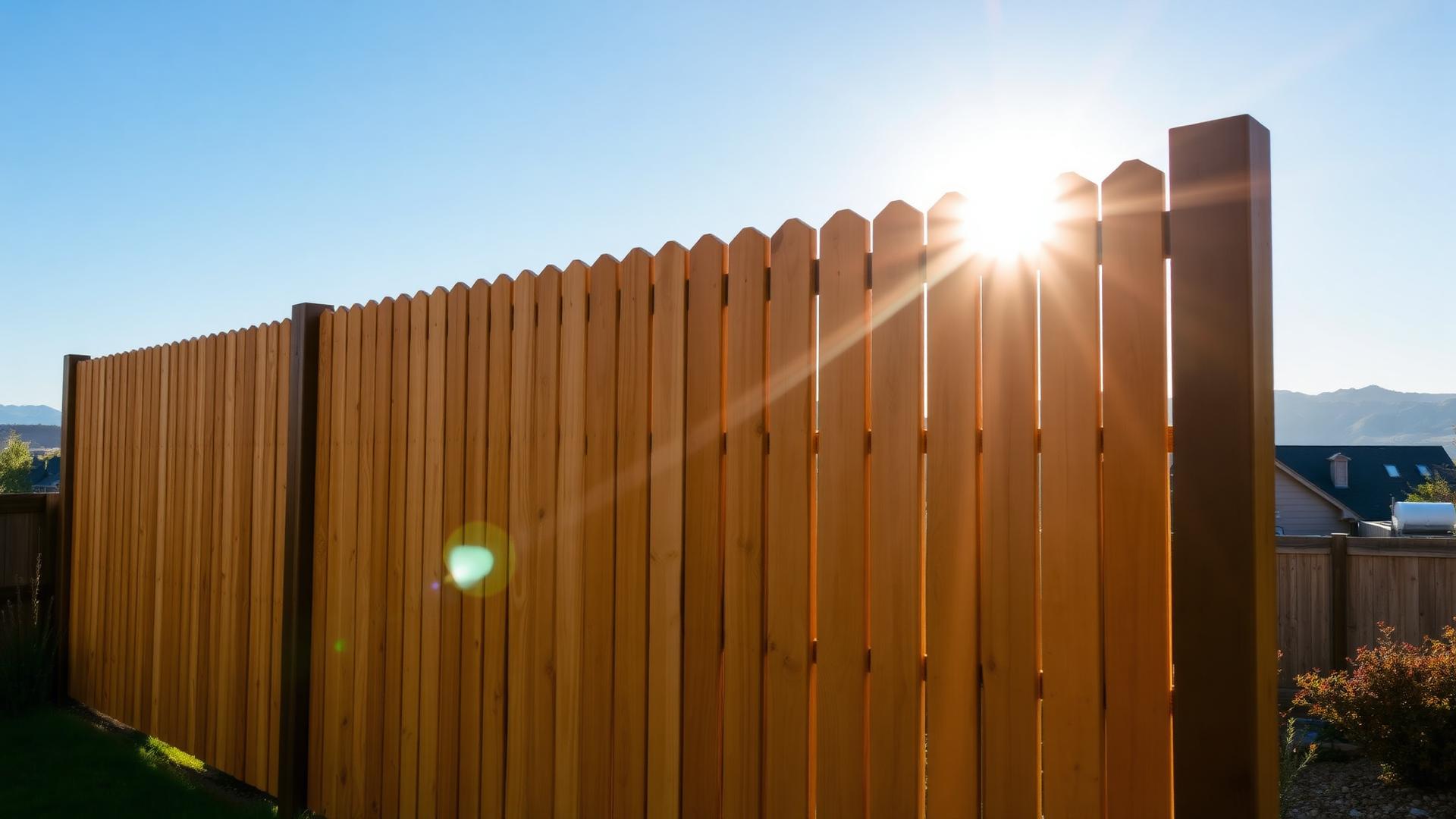 Premium cedar wood fence installed in Denver Colorado backyard